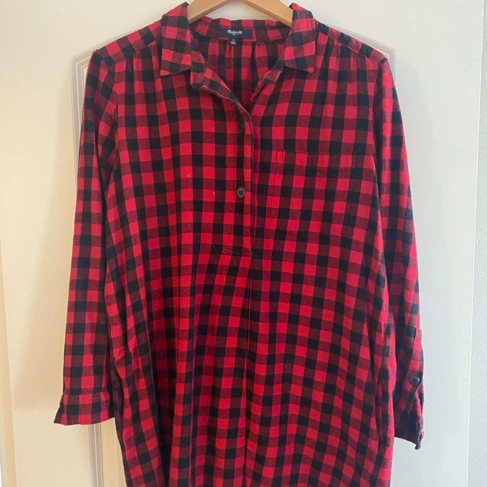 Madewell drop hem flannel
